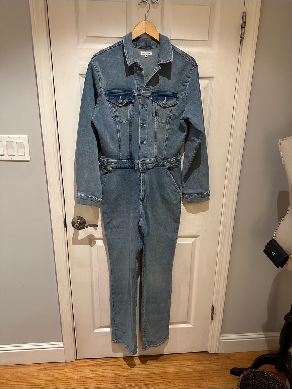 Good American Blue Denim Jumpsuit